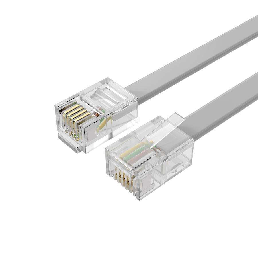 MSL座机电话线4芯纯铜成品RJ11室内外固话机连接线