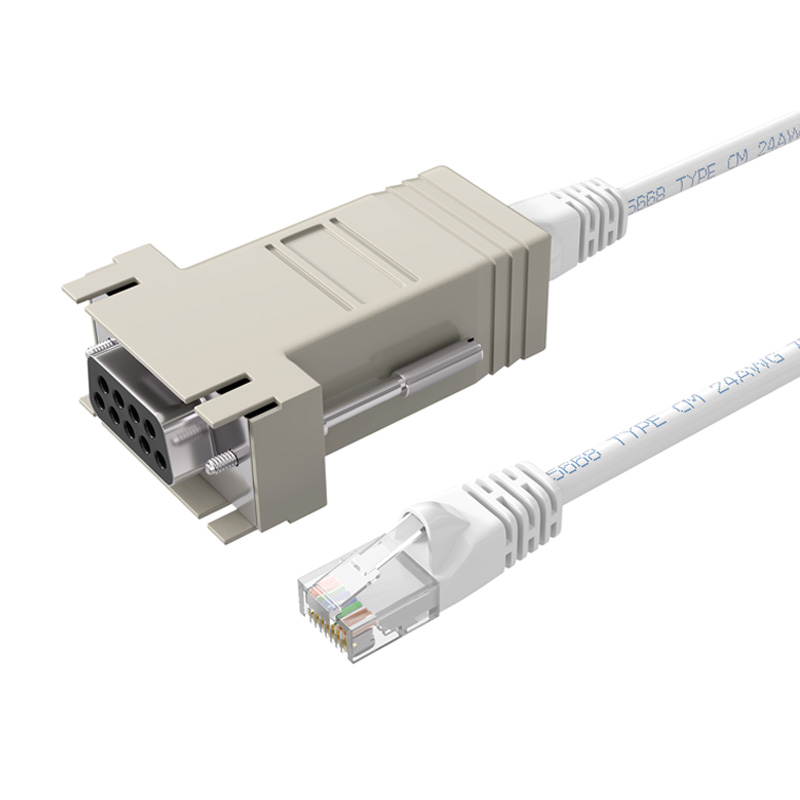 Cat.5e超五类千兆网线DB9转RJ45纯铜非屏蔽8芯网络跳线UTP